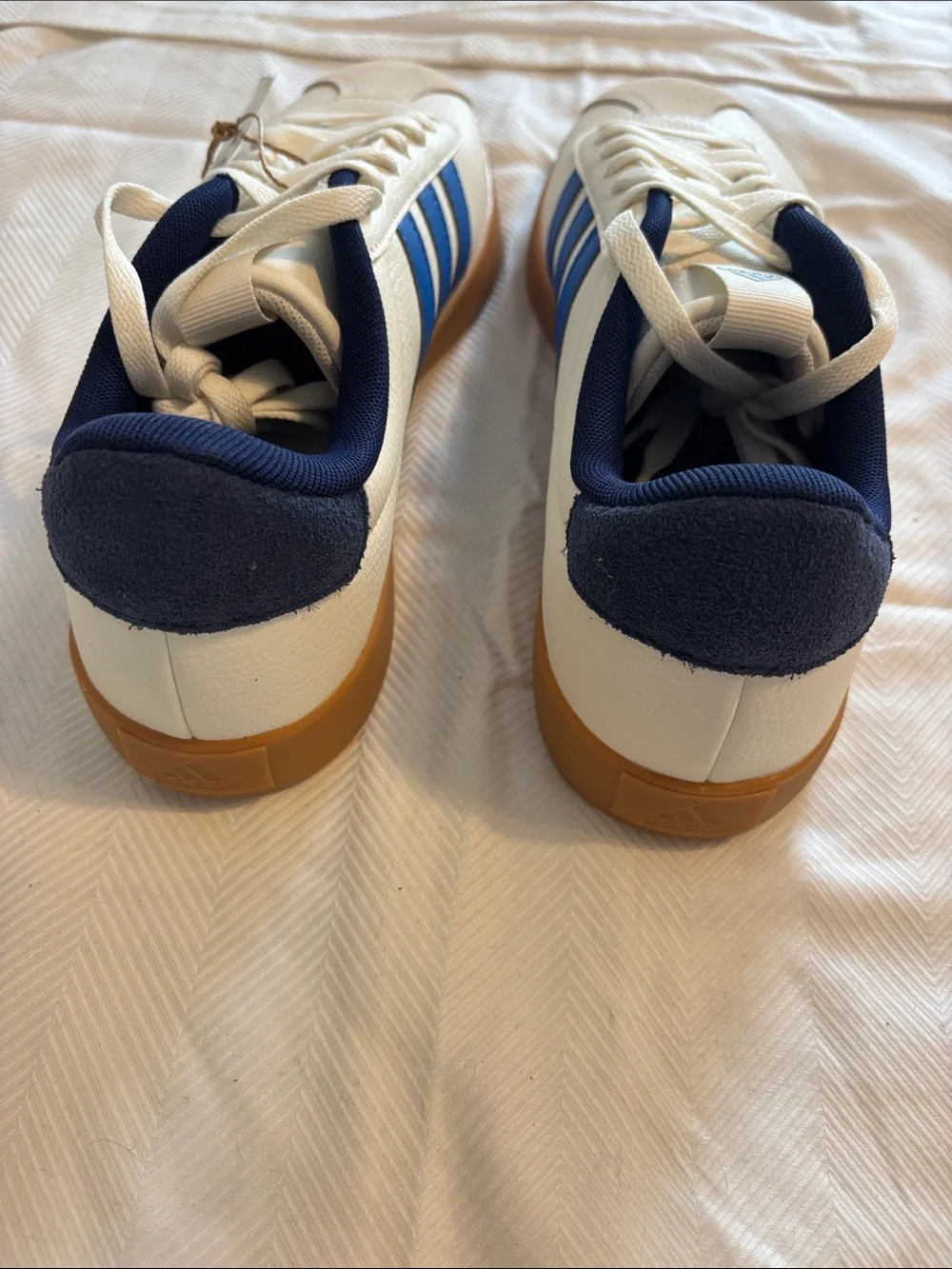 NEW Adidas VL Court 3.0 S White/Blue JR8634 Sz 9.5